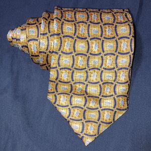 Mens Pfizer Little Blue Pill ED Gold Blue 100% Silk Necktie